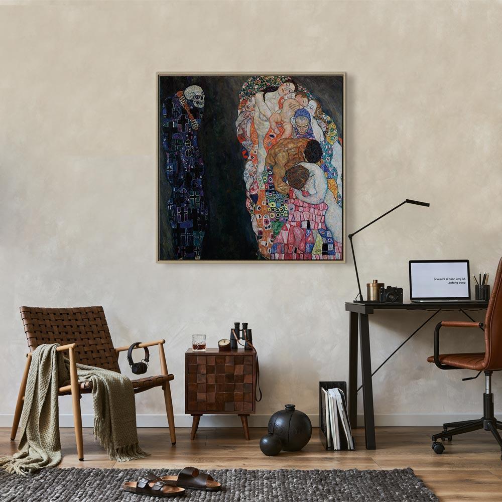 Leinwandbild - Gustav Klimt – Death and Life