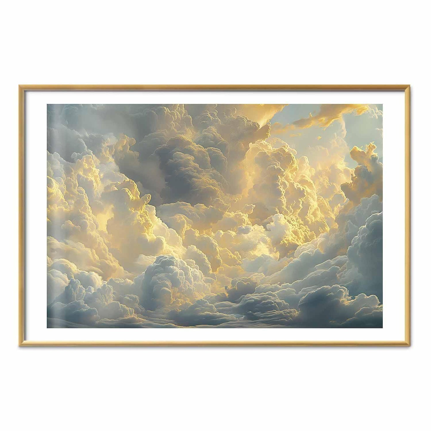 Poster - Last Breath of the Day: Clouds Illuminated by Evening Glow