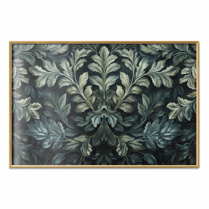 Poster - Victorian Leaves in Dark Greens