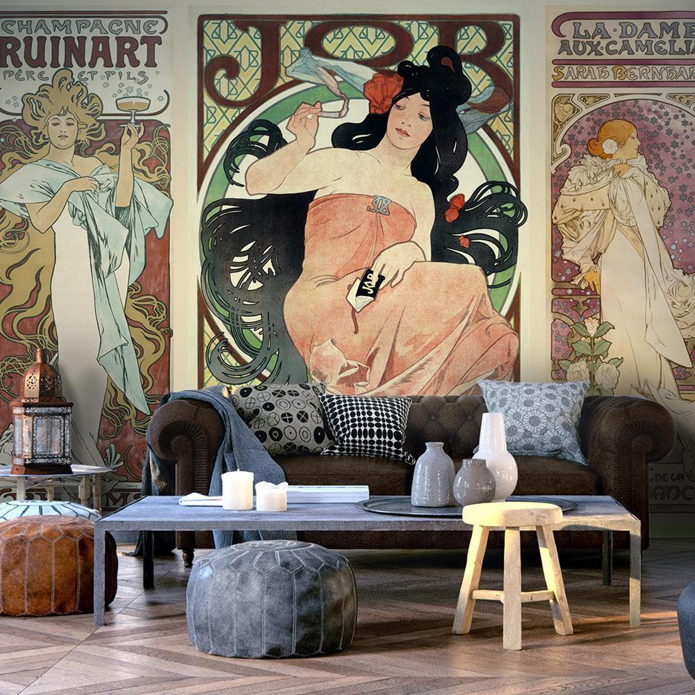 Fototapete „Alphonse Mucha – Women’s“ – Jugendstilkunst für Ihr Zuhause