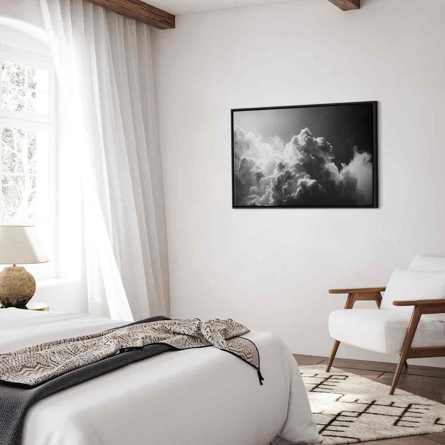 Leinwandbild - Extraordinary Phenomenon: The Sun Illuminating Dark Clouds Artgeist