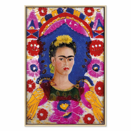 Leinwandbild - Frida Kahlo – The Frame (Self-Portrait)