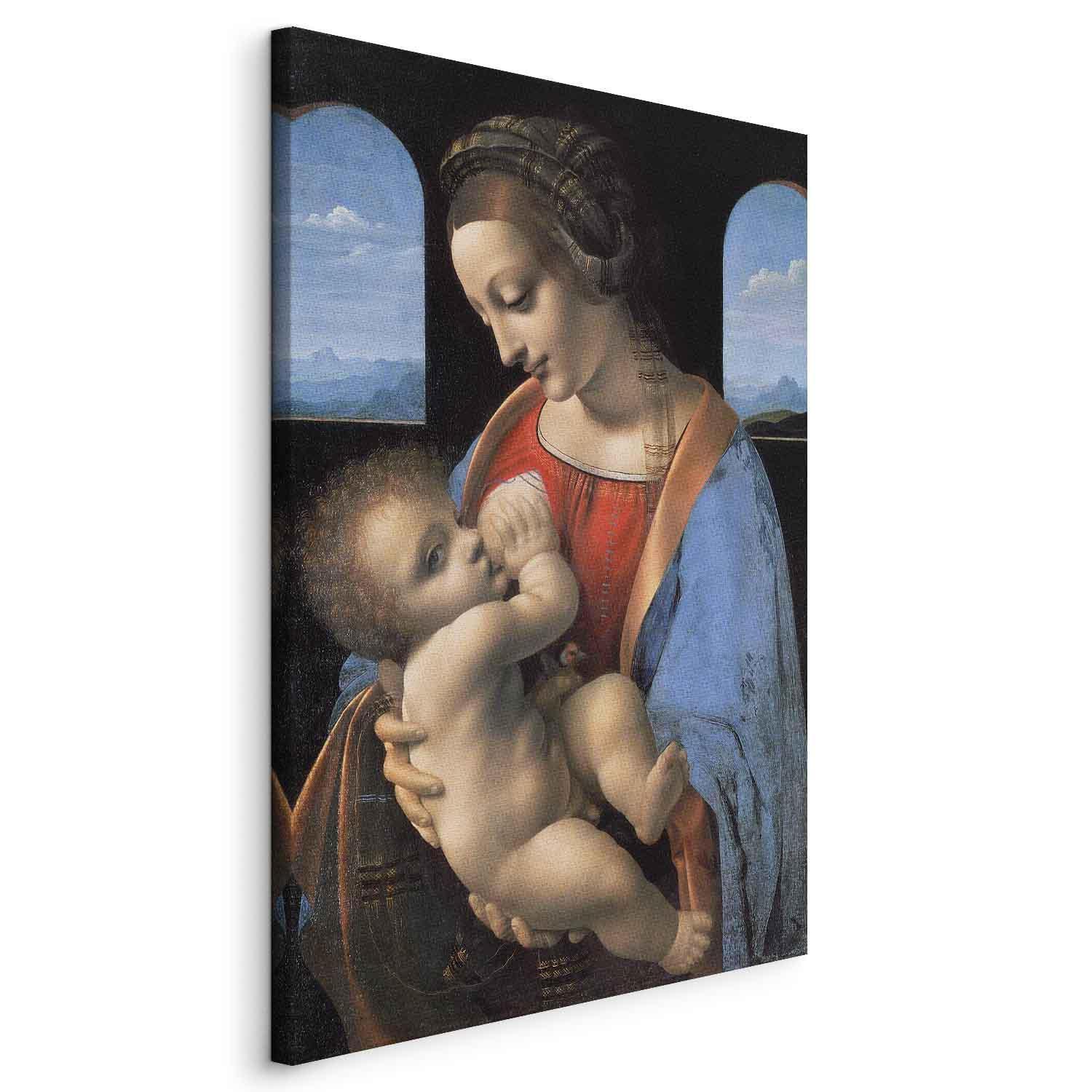 Leinwandbild - Madonna Litta (Leonardo da Vinci) Artgeist