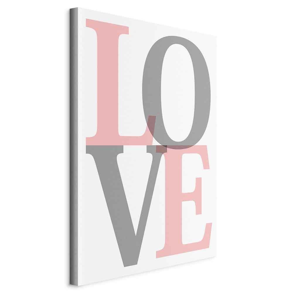 Leinwandbild - Grey Love (1 Part) Vertical