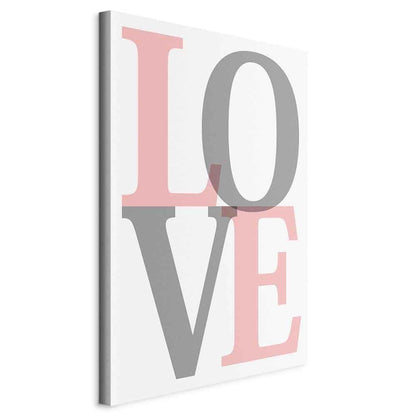 Leinwandbild - Grey Love (1 Part) Vertical