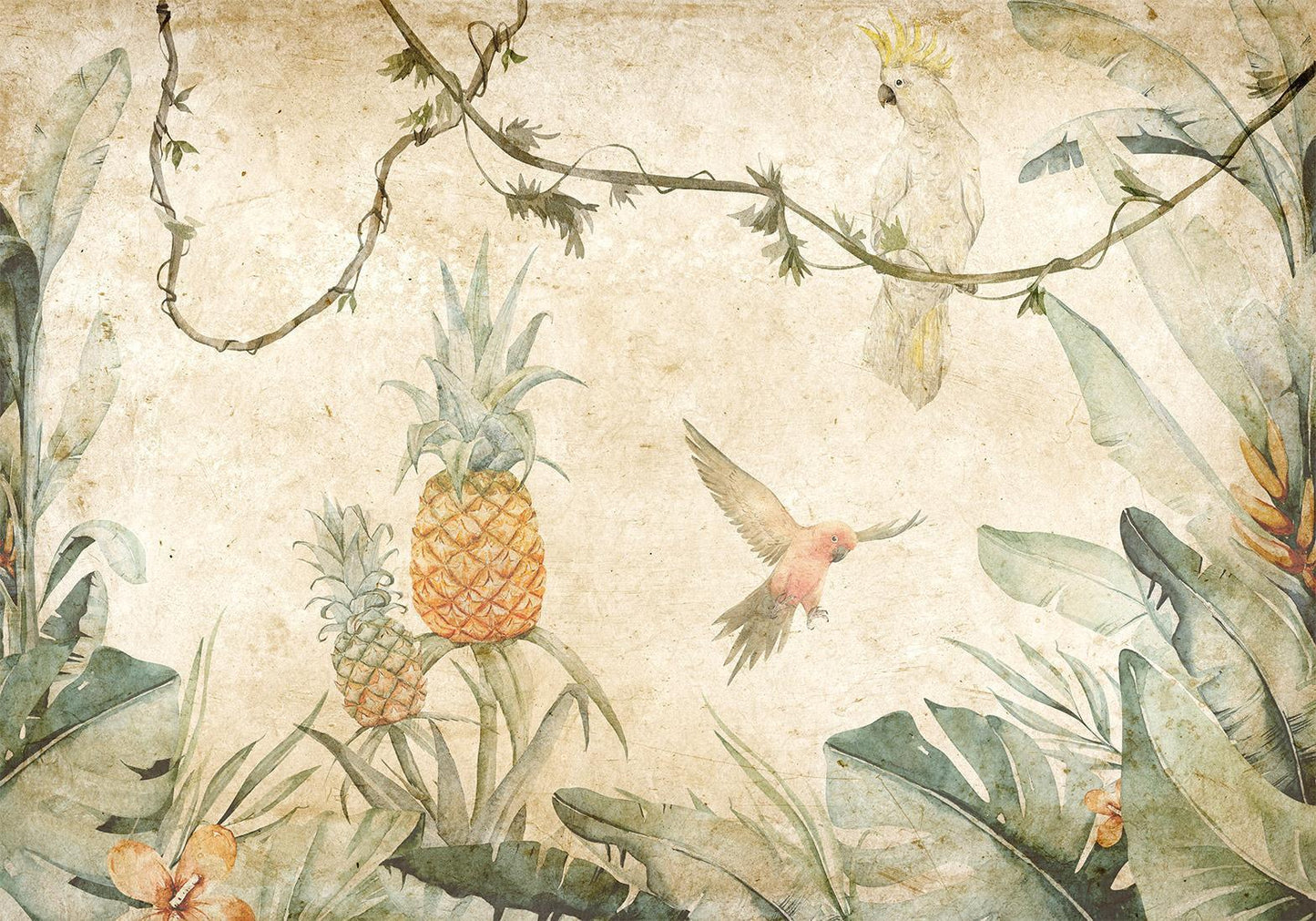 Fototapete - Parrots in the Jungle Artgeist