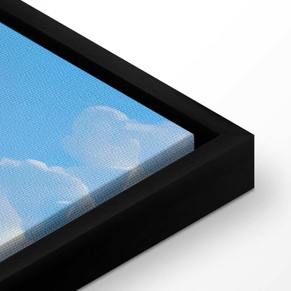 Leinwandbild - Ocean in the Air: Waving Clouds Reflecting Morning Light