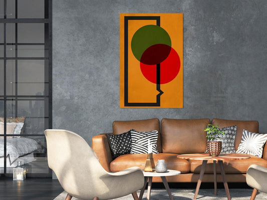 Leinwandbild „Räder-Komposition“ – Buntes Design (1-teilig, vertikal)