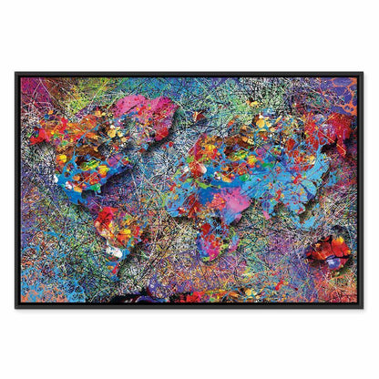 Leinwandbild - Map: Jackson Pollock inspiration