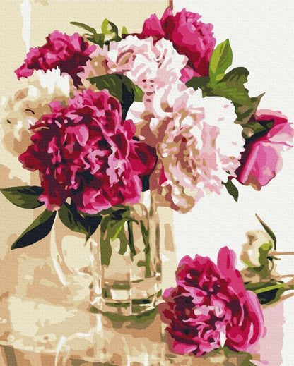 Malen nach Zahlen - Composition with peonies