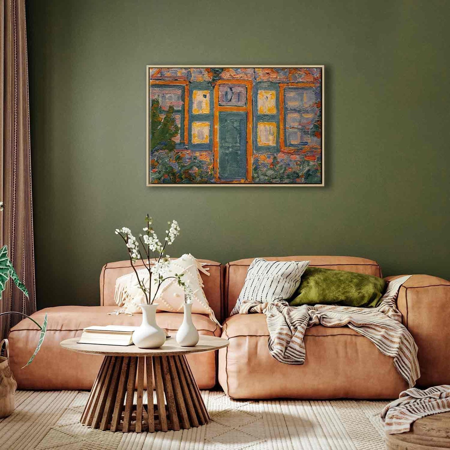 Leinwandbild - Piet Mondrian – House in Sunlight