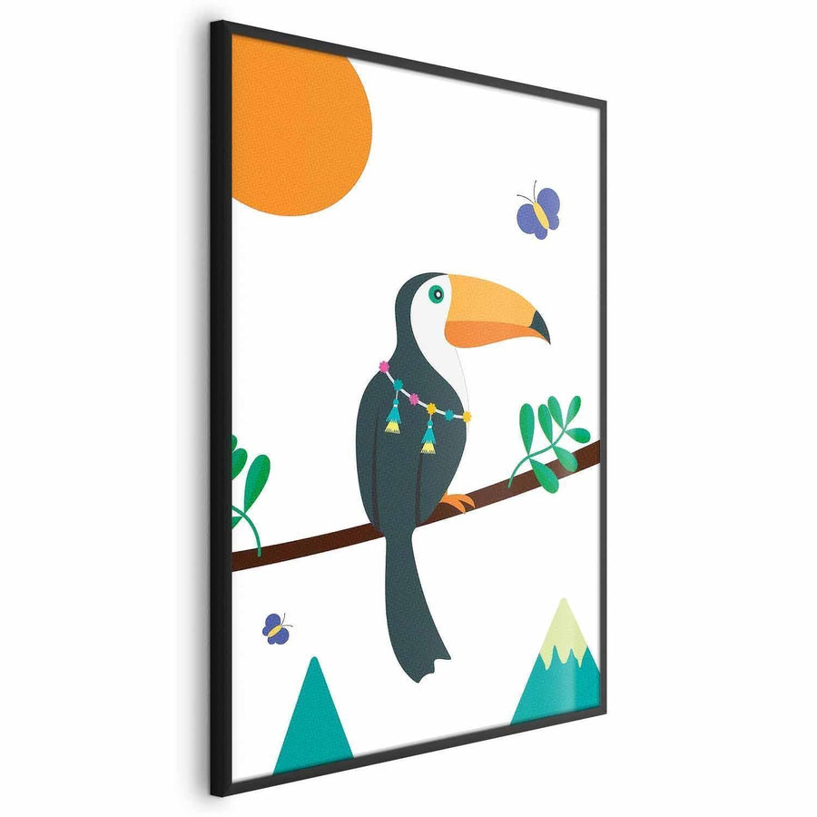 Poster - Toucan and Butterflies Artgeist
