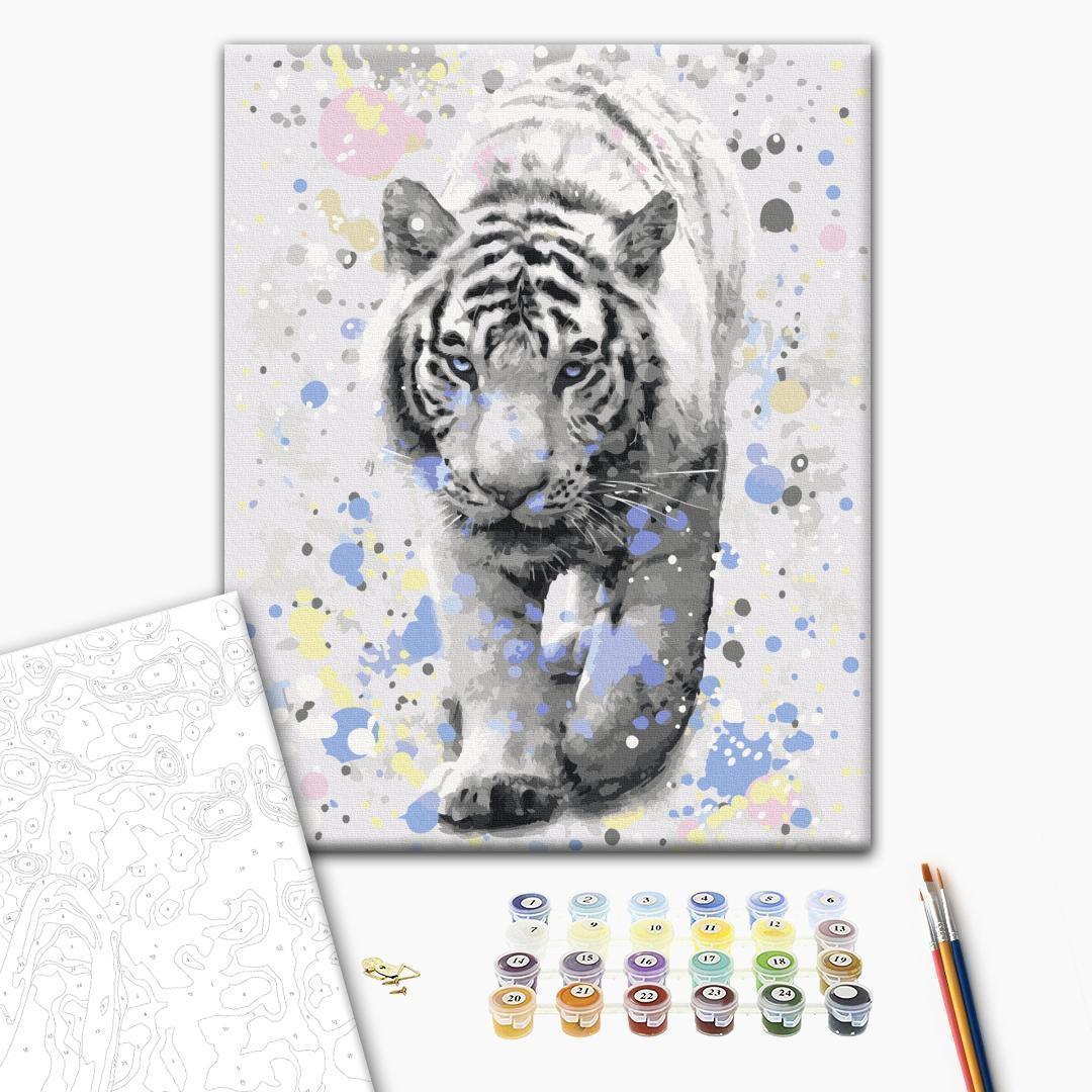Malen nach Zahlen - White Tiger