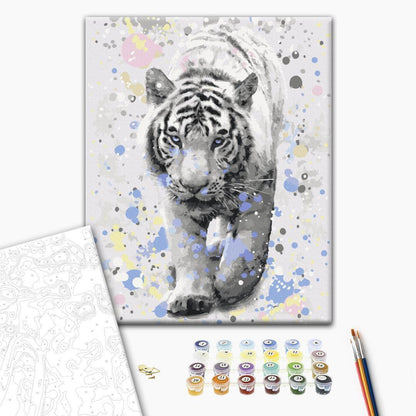 Malen nach Zahlen - White Tiger