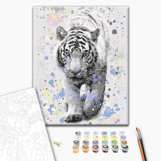 Malen nach Zahlen - White Tiger