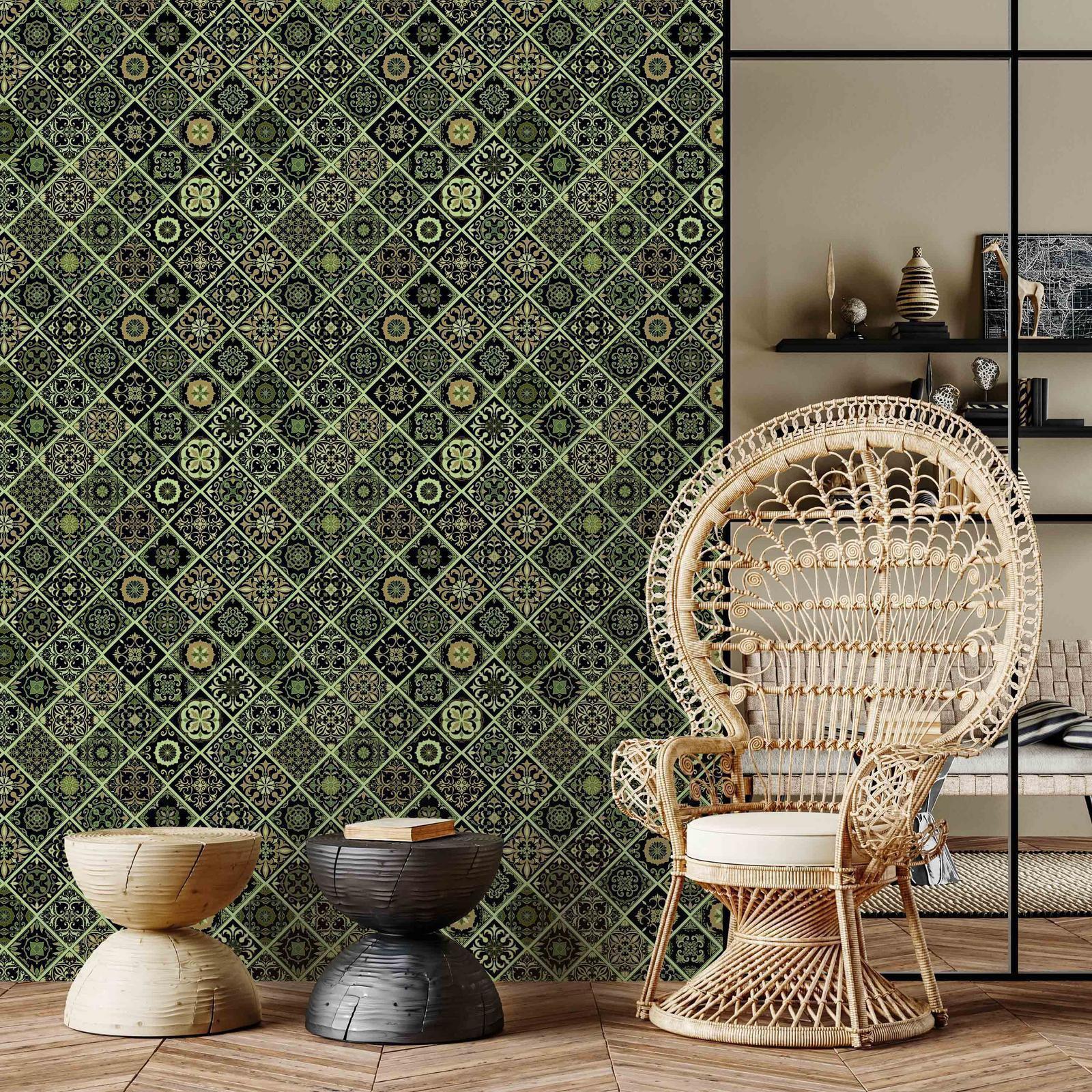 Tapete - Olive Mosaic Artgeist