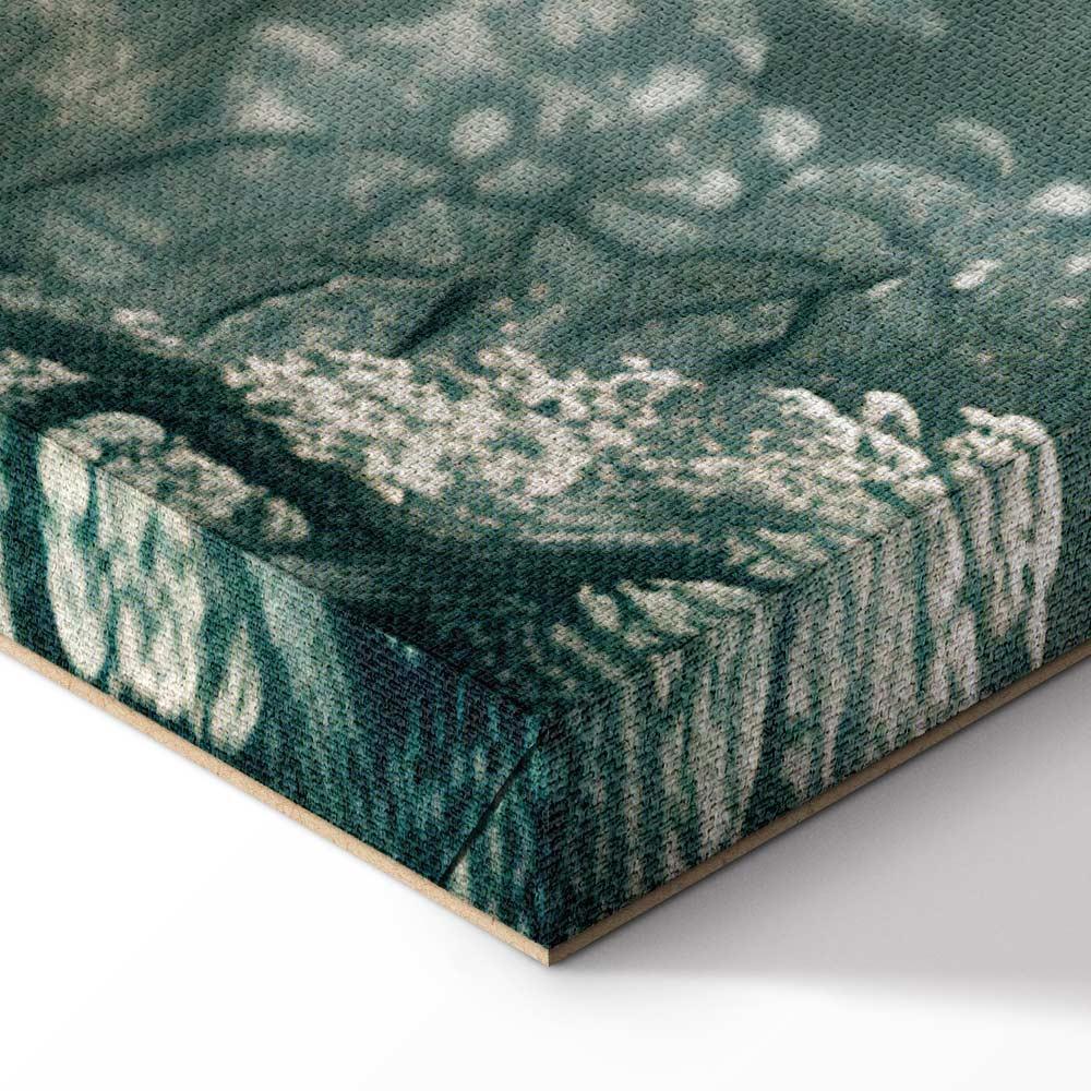 Leinwandbild - View of the Park and Lake Retro Vintage Landscape in Greens