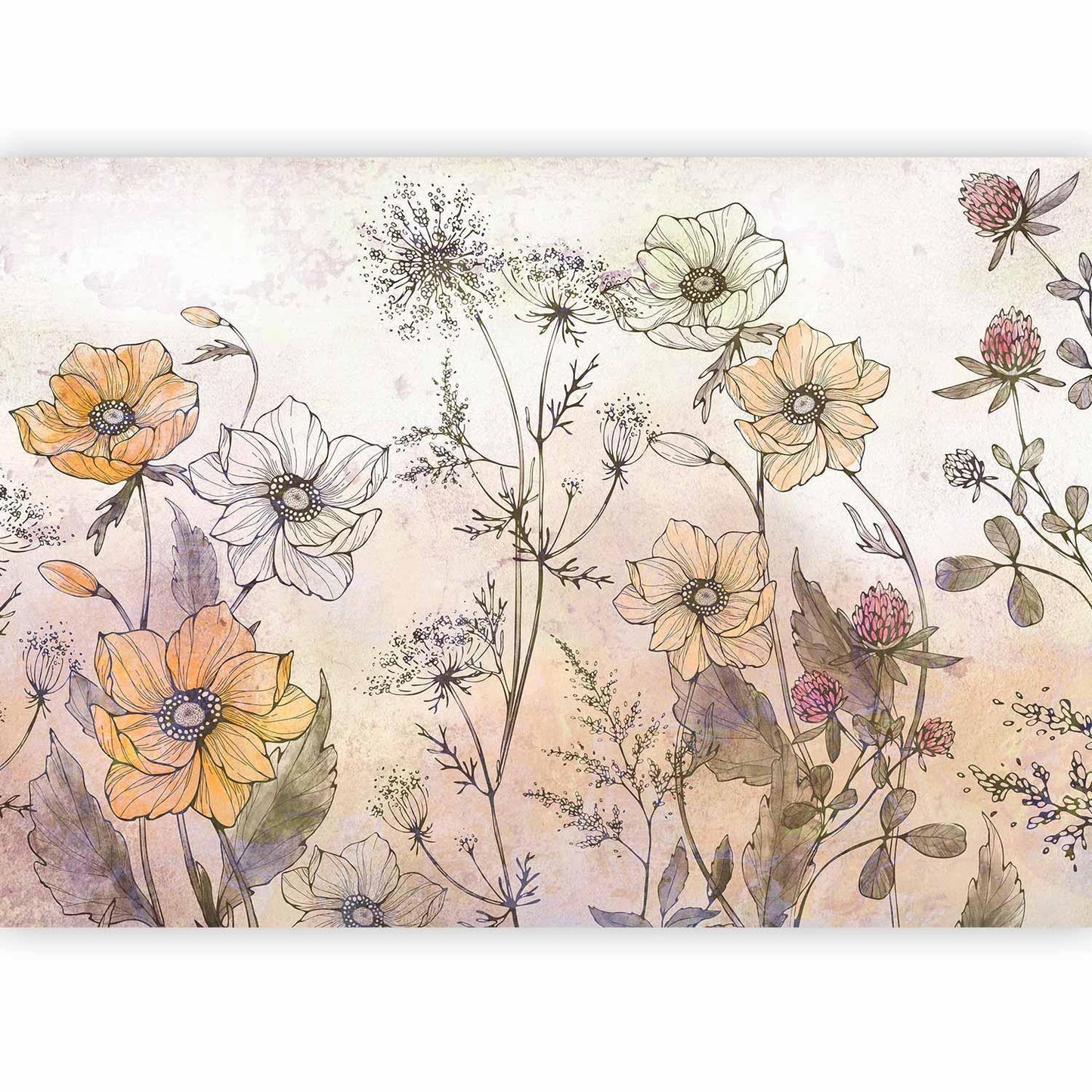 Fototapete - Day in the Meadow - First Variant Artgeist