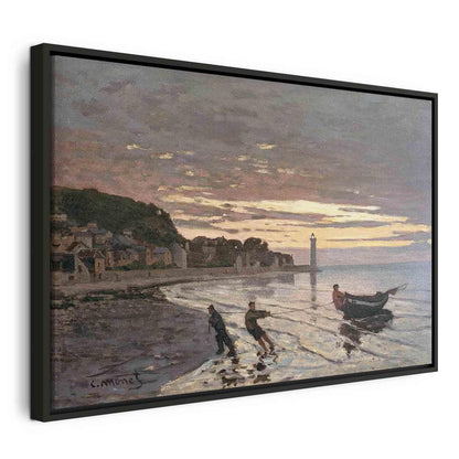 Leinwandbild - Claude Monet – Hauling a Boat Ashore, Honfleur