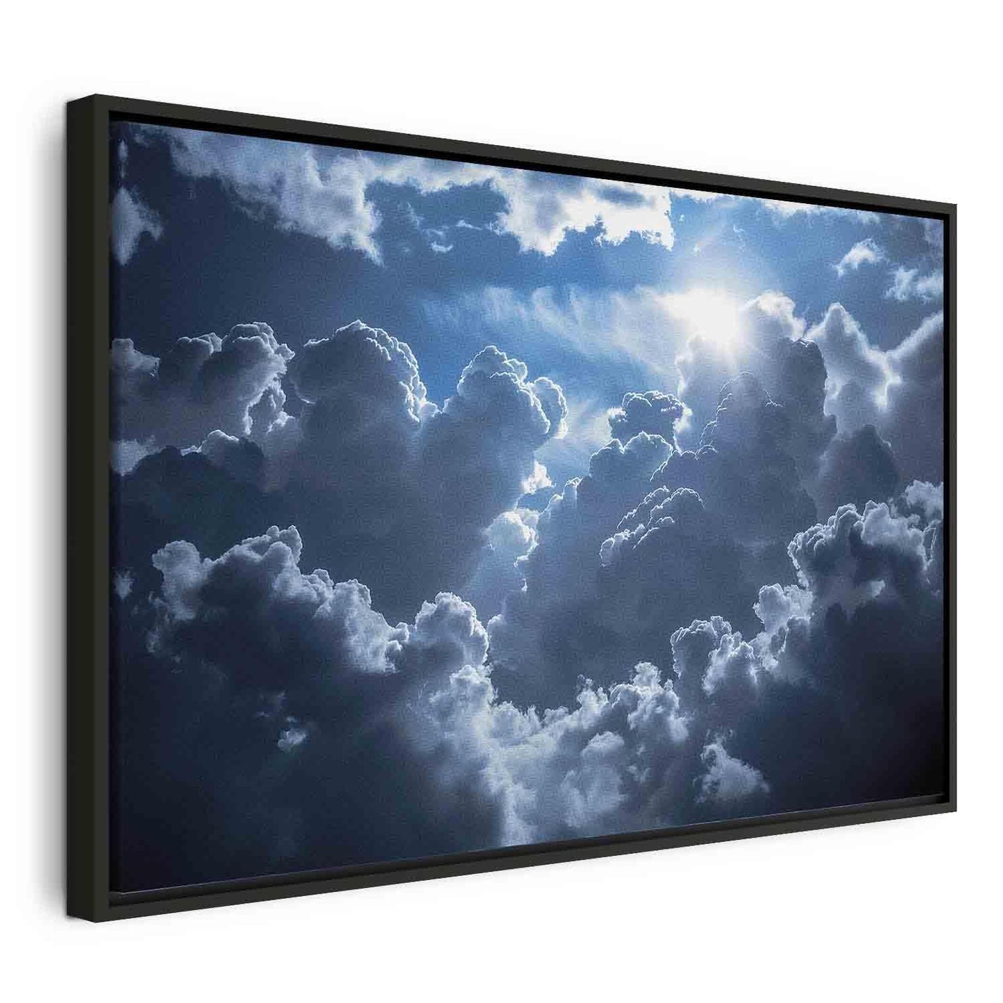 Leinwandbild - Animated Scenery: The Sun Battling with Clouds Artgeist