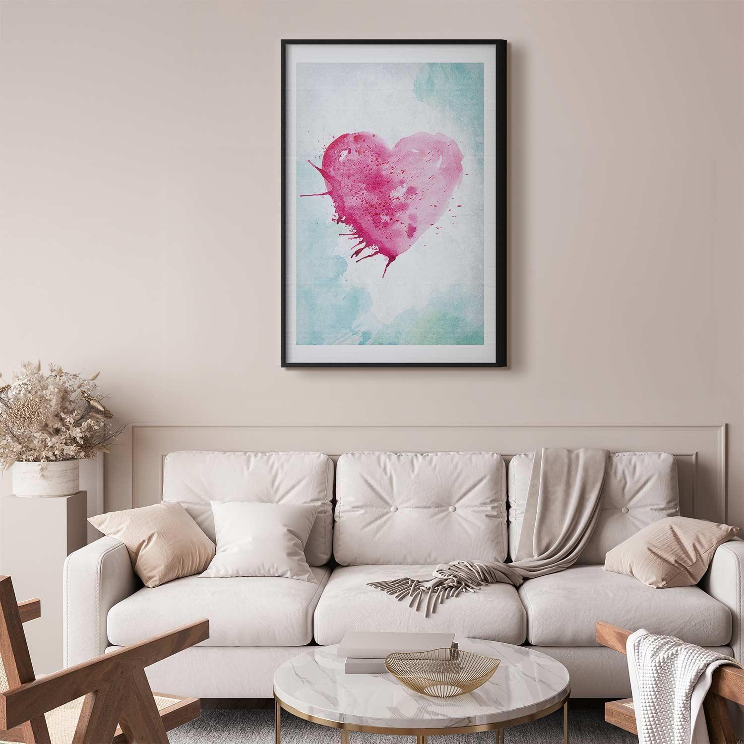 Poster - Watercolor Heart Artgeist
