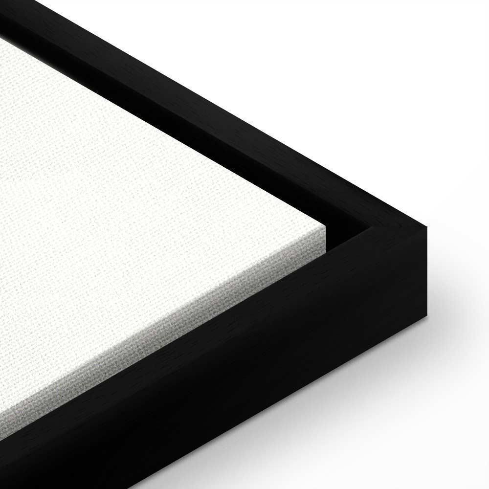 Leinwandbild - Black Graphic Drawing of the Eiffel Tower on a Cream Background