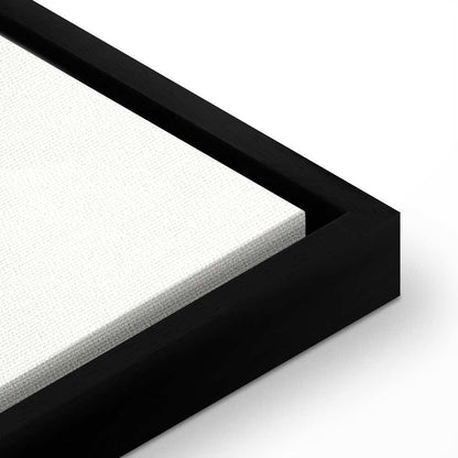 Leinwandbild - Black Graphic Drawing of the Eiffel Tower on a Cream Background