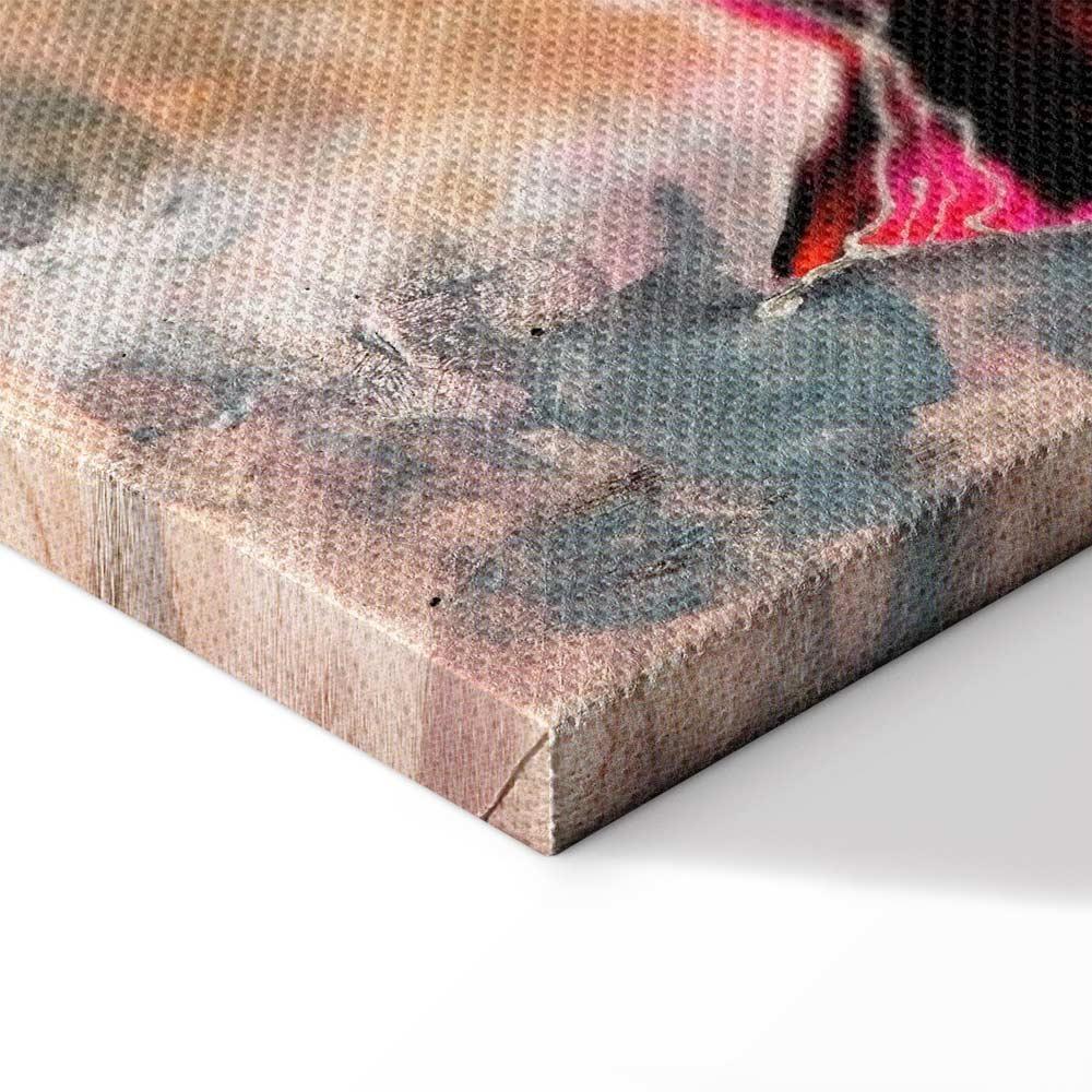 Leinwandbild - Poppies lashed by the wind