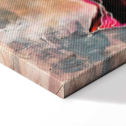 Leinwandbild - Poppies lashed by the wind