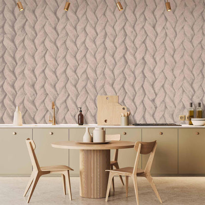 Fototapete Geflochtenes Muster – Strukturierte Flechtoptik in Naturtönen