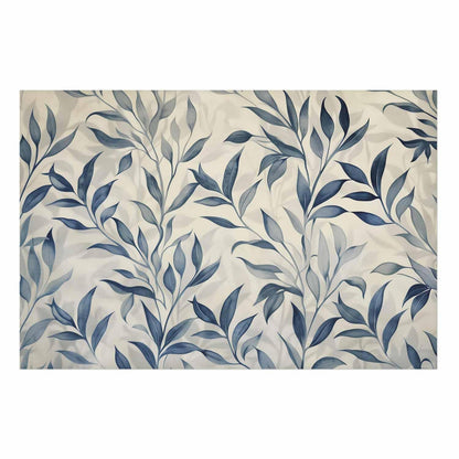 Poster - Delicate Botanical Motif with Blue Leaves