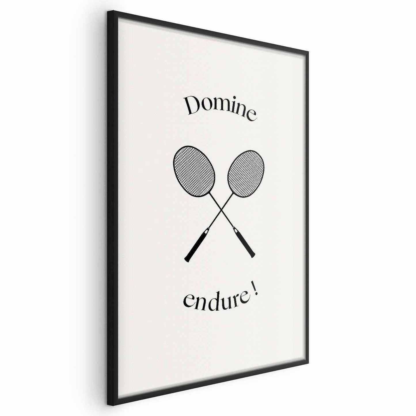 Poster - Summer Games - Badminton Rackets on a White Background