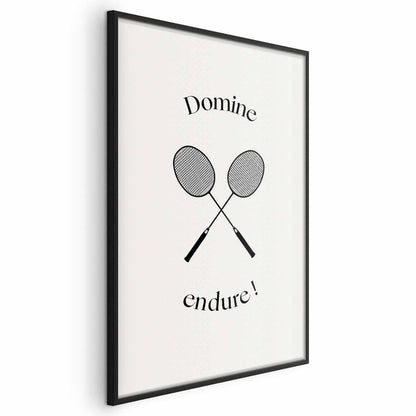 Poster - Summer Games - Badminton Rackets on a White Background