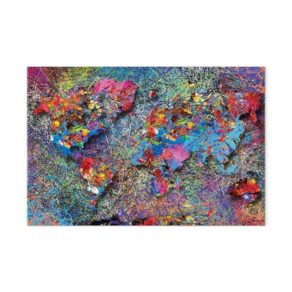 Leinwandbild - Map: Jackson Pollock inspiration