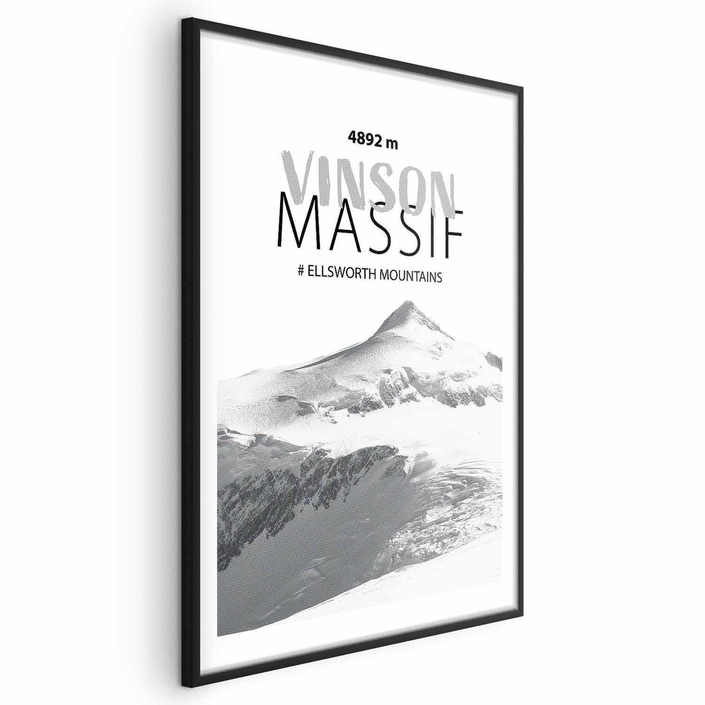 Poster - The majestic Vinson Massif mountain peak, crown of mountains, mountain landscape