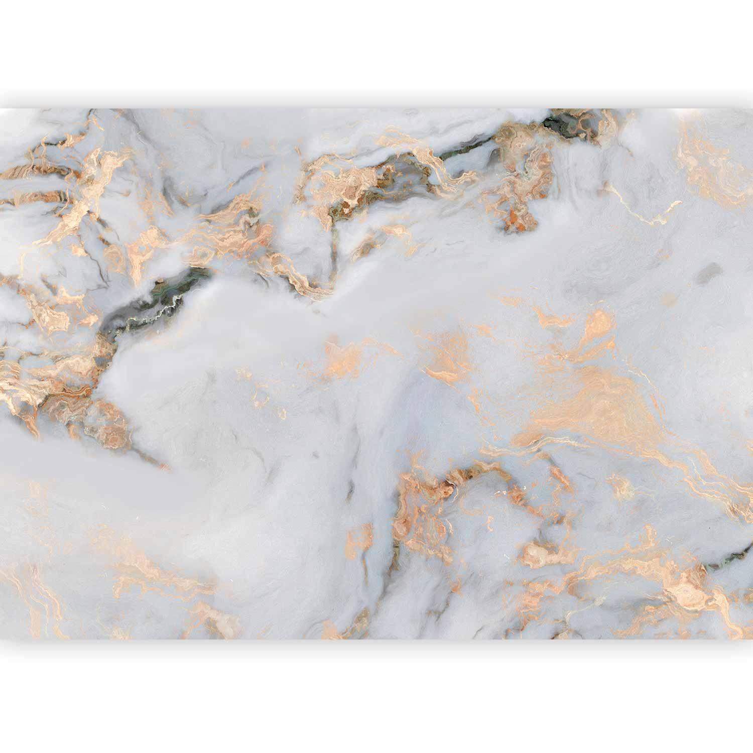 Elegant white stone marble fototapete with golden highlights for stylish interior decoration.