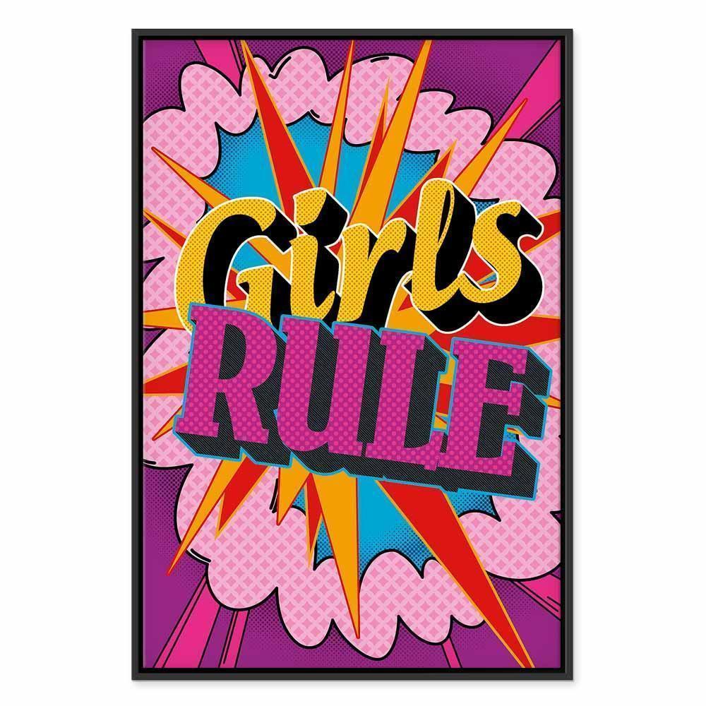 Leinwandbild - Energy of Colors (1-part) - English Text on Colorful Background