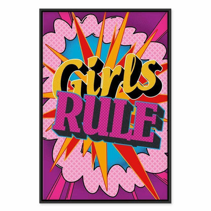 Leinwandbild - Energy of Colors (1-part) - English Text on Colorful Background