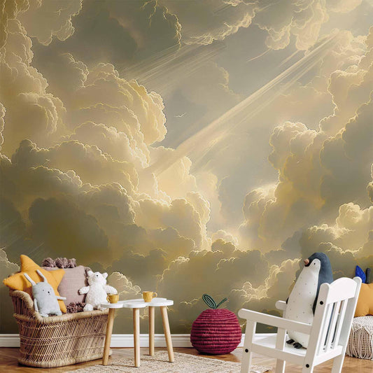 Fototapete - Enchanting Play of Colors Against a Backdrop of Clouds Artgeist