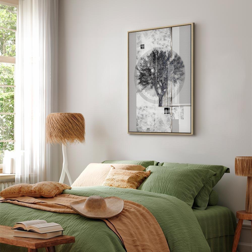 Leinwandbild - Silver Tree (1 Part) Vertical