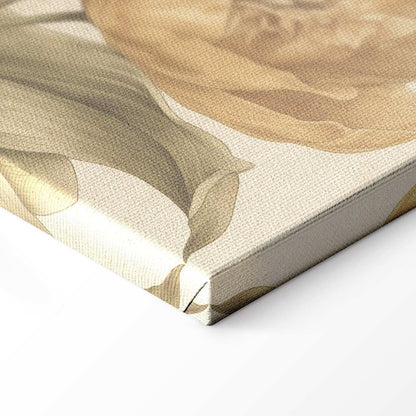 Leinwandbild - Bouquet of flowers on a cream background