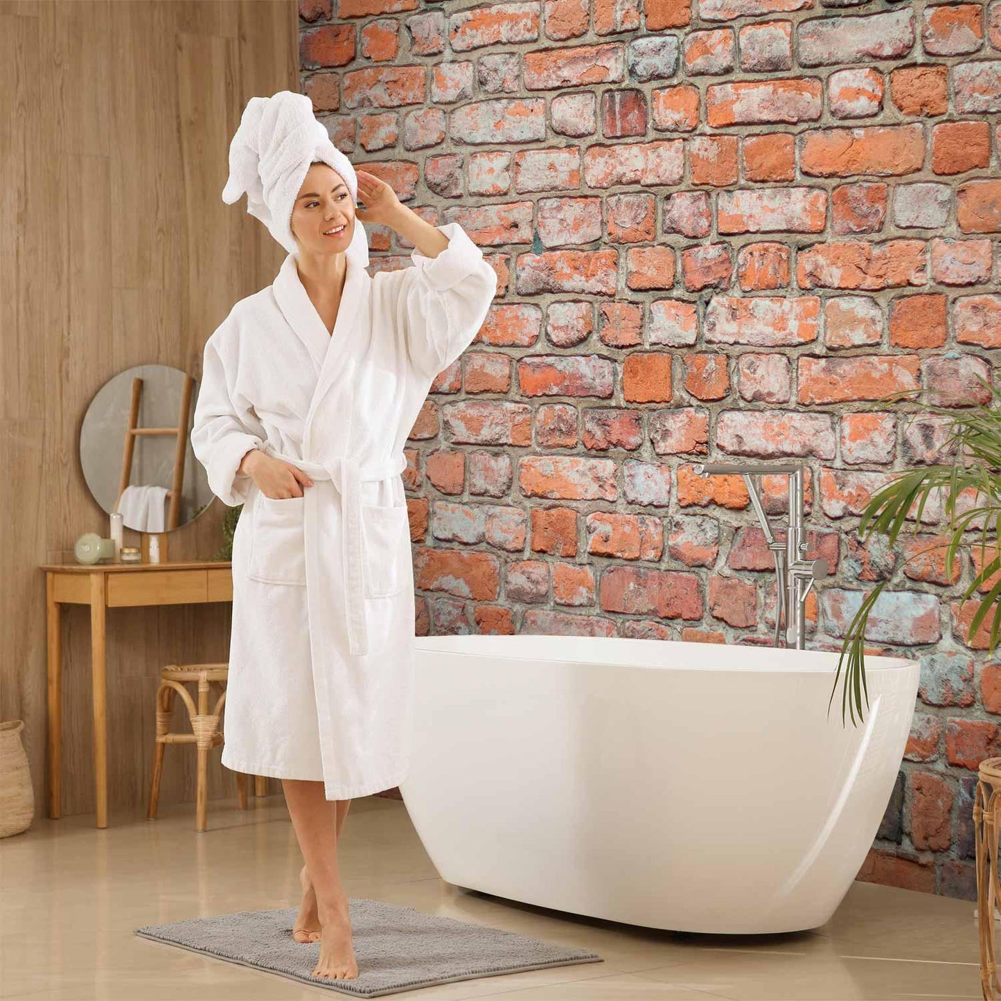 Fototapete - Loft Wall - Pattern Imitating an Old Red Brick