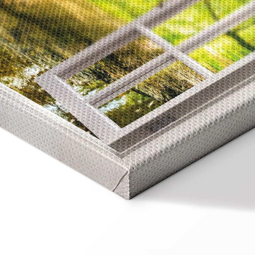 Leinwandbild - Window: View on Forest