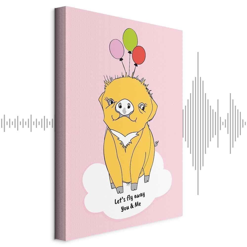 Leinwandbild - Soaring Pig (1 Part) Vertical