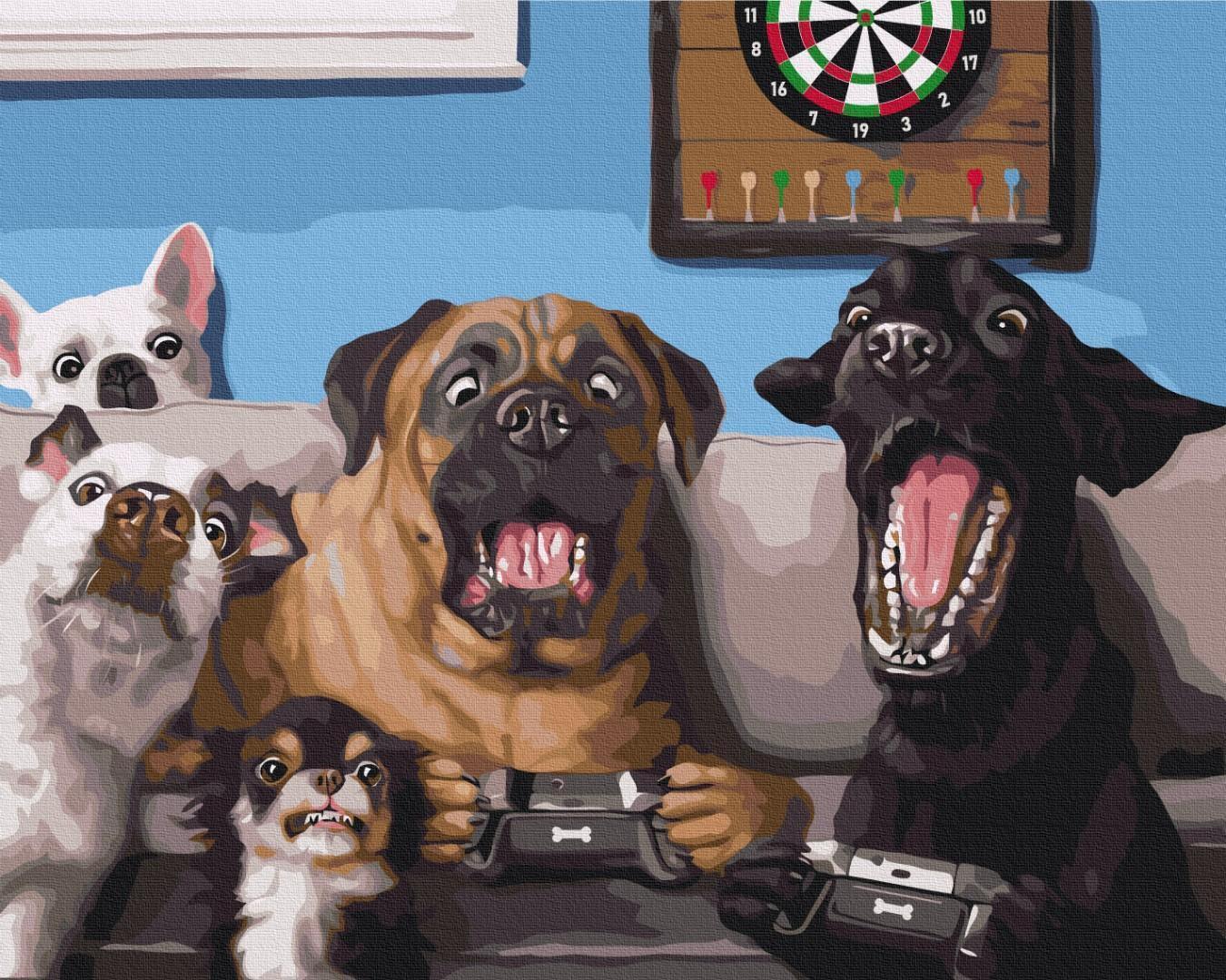 Malen nach Zahlen - Doggy players