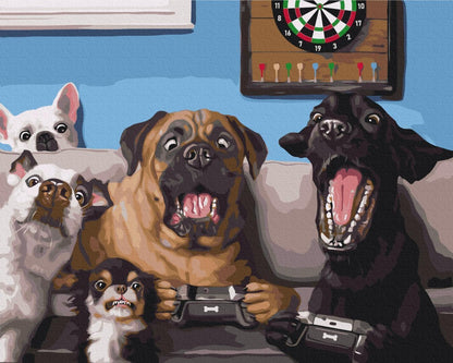 Malen nach Zahlen - Doggy players