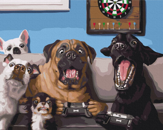 Malen nach Zahlen - Doggy players