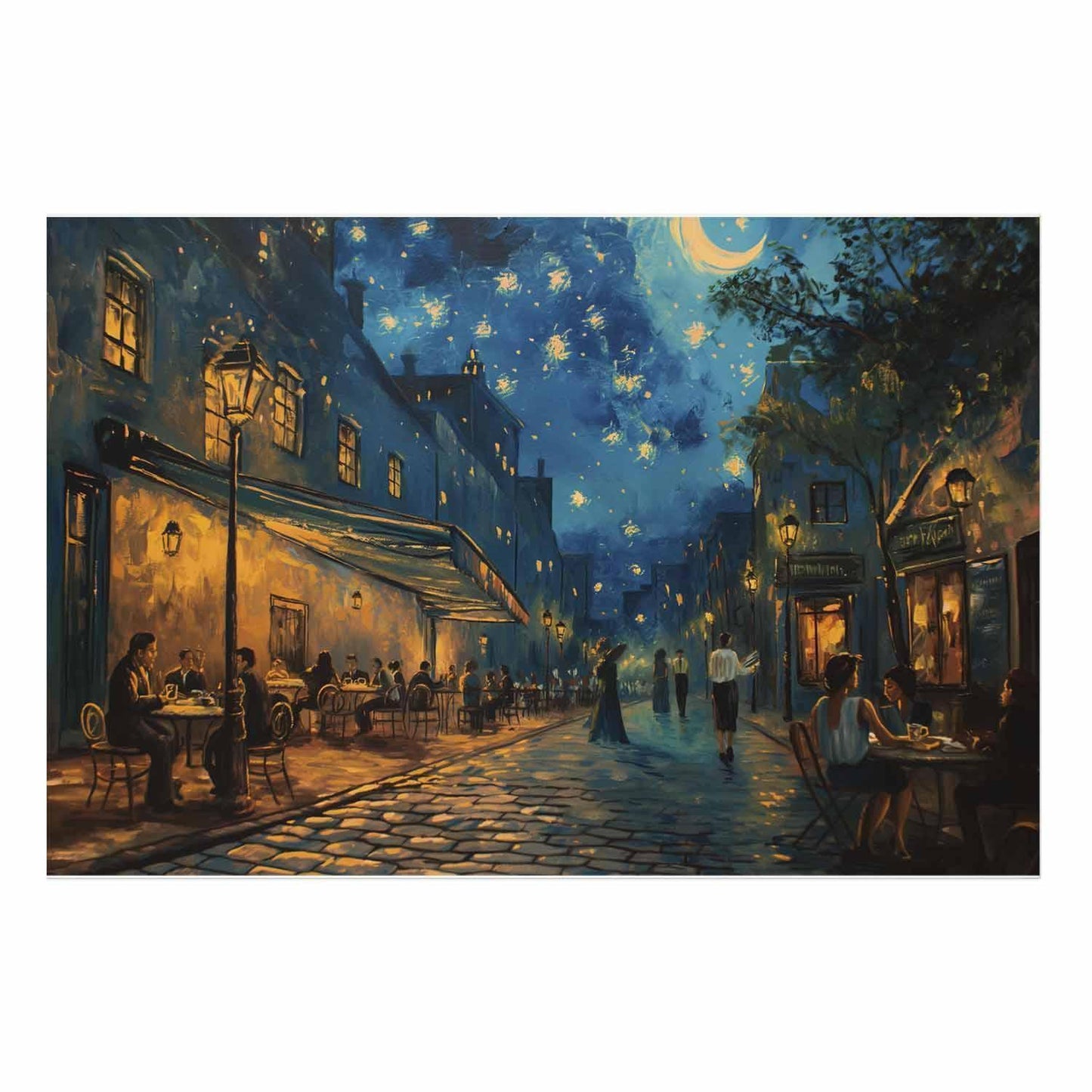 Poster - Paris street – a painting inspired by Vincent van Gogh's style