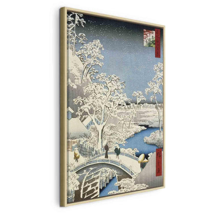 Leinwandbild - Drum bridge and Setting Sun Hill at Meguro from the series ' (Utagawa Hiroshige) Artgeist