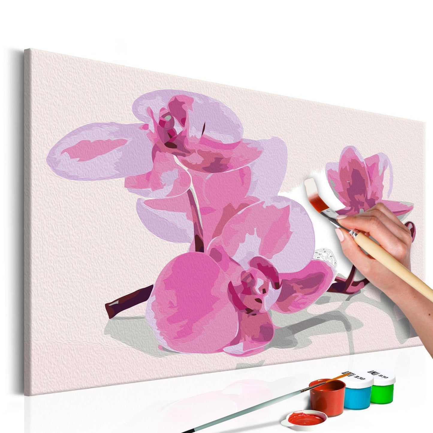 Wandbild zum Ausmalen Elegante Orchideenblüten Dekoration - edle Orchideen als eleganter Wandschmuck